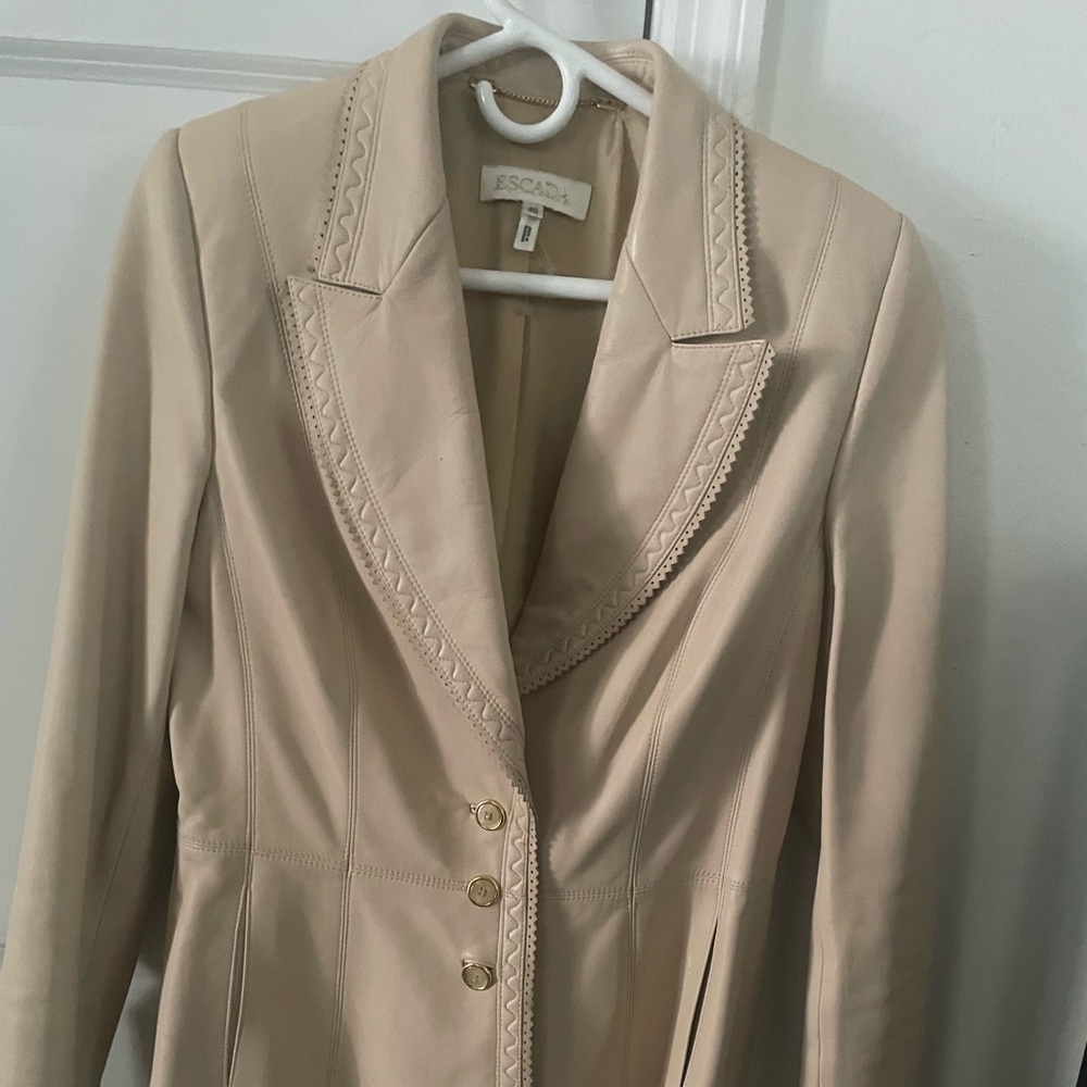 Escada Leather Blazer